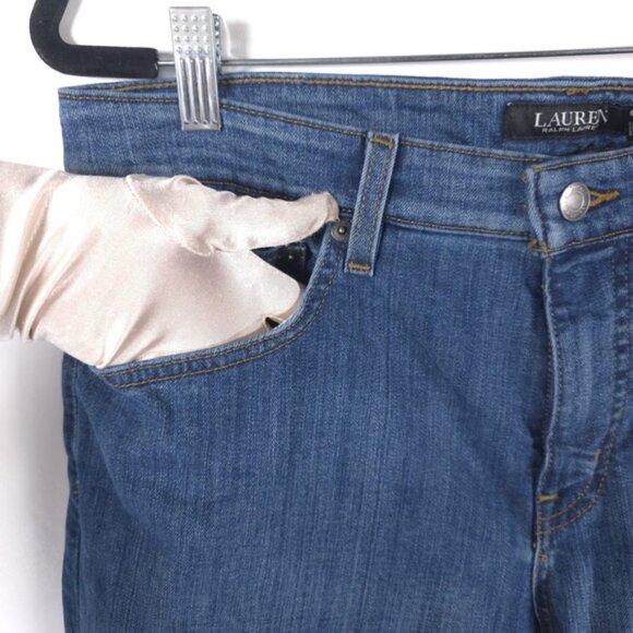 LAUREN RALPH LAUREN Classic Straight HighRise Jeans Zip Fly MEXICO🇲🇽MADE - Picture 9 of 12